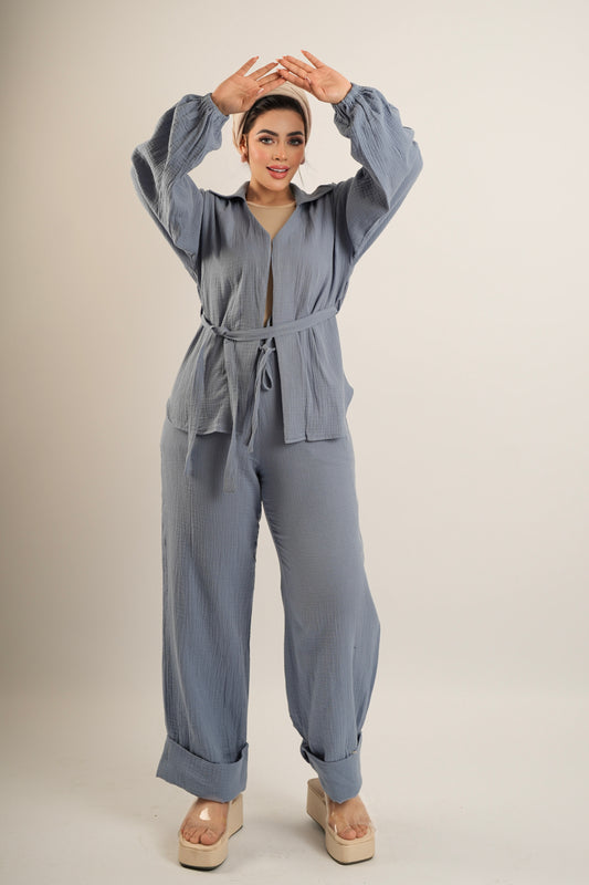 Selena Suit - Steel Blue